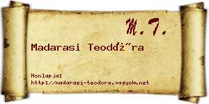 Madarasi Teodóra névjegykártya